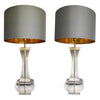 PAIR OF LARGE 1970S LUCITE LAMPS