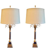 PAIR OF LARGE FRENCH PALM TREE LAMPS