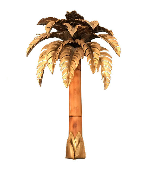 PAIR OF MAISON JANSEN PALM TREE WALL LIGHTS