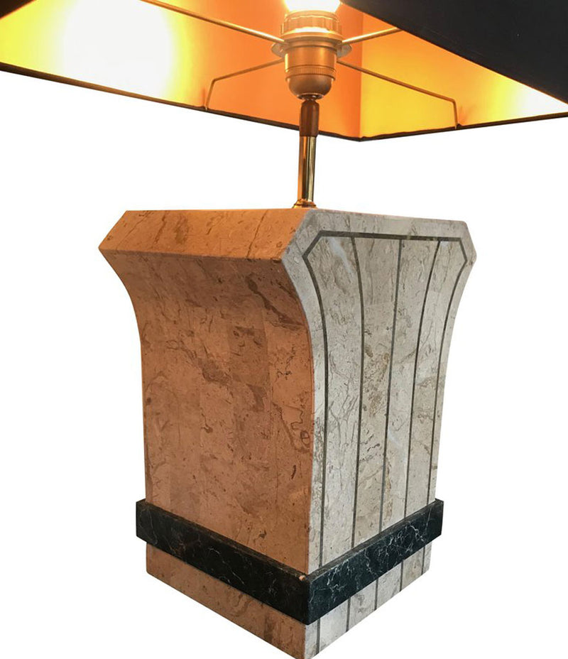 PAIR OF MAITLAND SMITH TESSELLATED STONE LAMPS