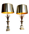 PAIR OF ORIGNAL MAISON CHARLES "ROSE VASE" LAMPS WITH RARE ORIGNAL SHADES