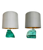 PAIR OF ROCK GLASS LAMPS IN THE STYLE OF MAX INGRAND