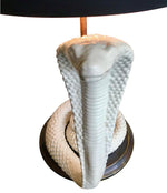 PAIR OF TOMMASO BARBI CERAMIC COBRA LAMPS