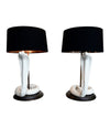 PAIR OF TOMMASO BARBI CERAMIC COBRA LAMPS