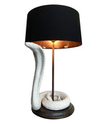 PAIR OF TOMMASO BARBI CERAMIC COBRA LAMPS