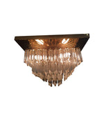 PAIR OF VENINI CRYSTAL CHANDELIERS ON GOLD-PLATED FRAMES