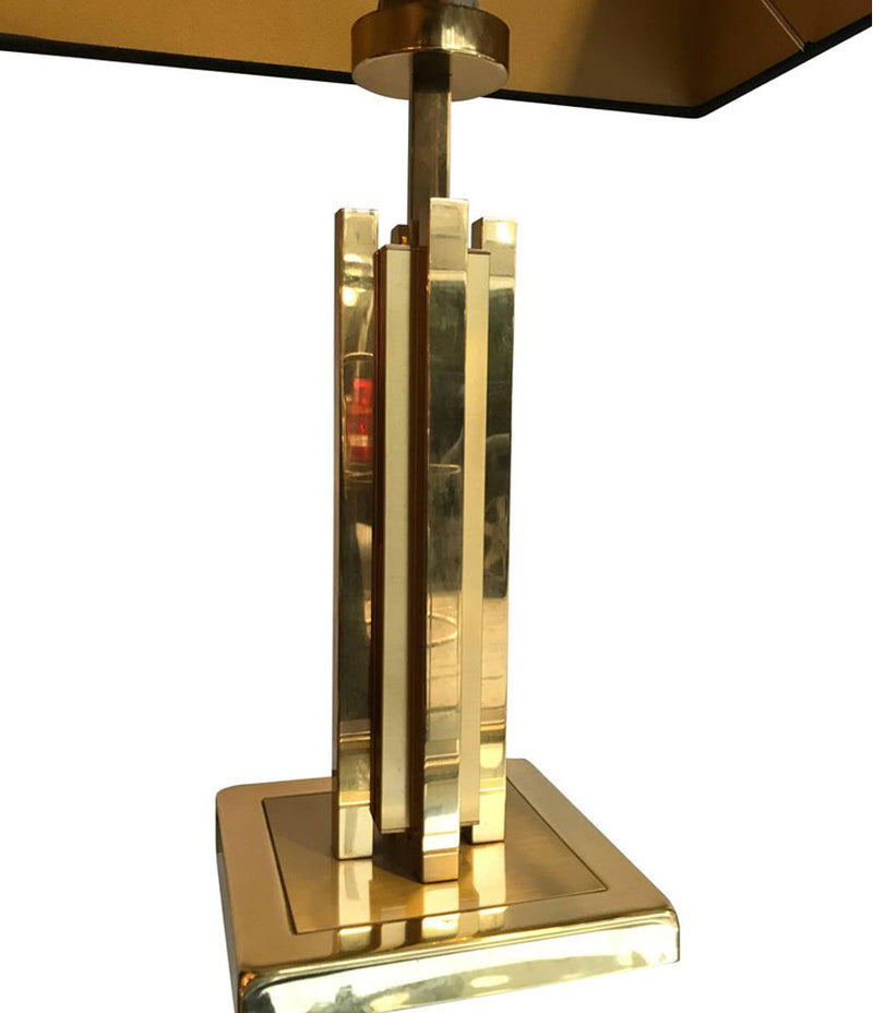 PAIR OF WILLY RIZZO BRASS TABLE LAMPS