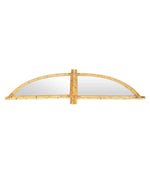 Pair of 1970s Italian curved bamboo mirrors - Mid Century Mirrors