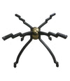 Mid century coffee table by Peter Ghyczy iron and brass bass with circular glass top