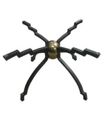 Mid century coffee table by Peter Ghyczy iron and brass bass with circular glass top