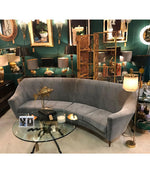 Mid century coffee table by Peter Ghyczy iron and brass bass with circular glass top