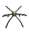 Mid century coffee table by Peter Ghyczy iron and brass bass with circular glass top