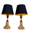 PRETTY PAIR OF 1950S BAROVIER & TOSO LAMPS WITH MURANO TWISTED GLASS BASE