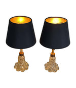 PRETTY PAIR OF 1950S BAROVIER & TOSO LAMPS WITH MURANO TWISTED GLASS BASE
