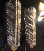 PAIR OF BAROVIER AND TOSA FEATHER WALL SCONCES