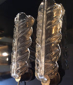 PAIR OF BAROVIER AND TOSA FEATHER WALL SCONCES