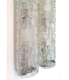 A pair of Hillebrand Ice glass wall sconces 1960s