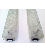A pair of Hillebrand Ice glass wall sconces 1960s