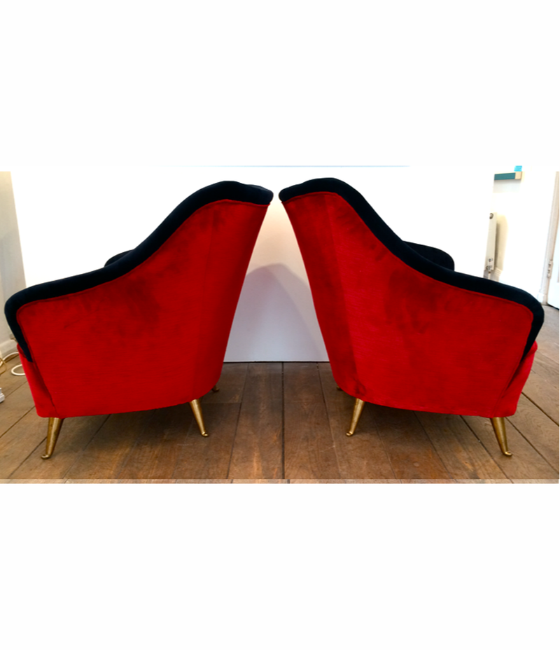 Pair of 1950s Italian Chairs 