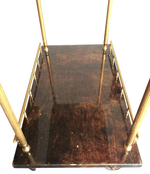 PAIR OF SMALL ALDO TURA BAR TROLLIES