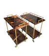 PAIR OF SMALL ALDO TURA BAR TROLLIES