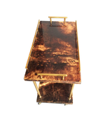 PAIR OF SMALL ALDO TURA BAR TROLLIES