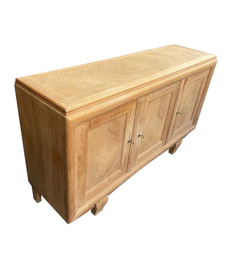 1940s Natural Oak Sideboard by Gaston Poisson - Mid Century Sideboards - Ed Butcher Antiques