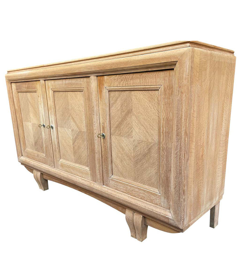 1940s Natural Oak Sideboard by Gaston Poisson - Mid Century Sideboards - Ed Butcher Antiques