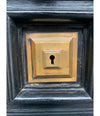 QUALITY ART DECO EBONIZED THREE-DOOR SIDEBOARD WITH NERO PORTORO MARBLE TOP