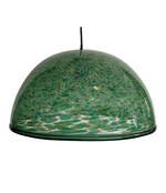 RARE MURANO GREEN MURRINE GLASS PENDANT LIGHT BY GAE AULENTI FOR VISTOSI