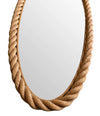 RARE PAIR OF LARGE 1950S FRENCH RIVIERA OVAL ROPE MIRRORS BY AUDOUX AND MINET