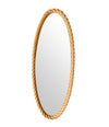 RARE PAIR OF LARGE 1950S FRENCH RIVIERA OVAL ROPE MIRRORS BY AUDOUX AND MINET