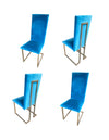 A SET OF 4 WILLY RIZZO DINING CHAIRS
