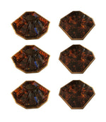 SET OF SIX CHRISTIAN DIOR HOME FAUX TORTOISE SHELL PLACE MATS