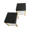 STUNNING PAIR OF GUY LEFEVRE BLACK LACQUER SIDE TABLES