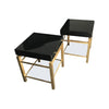 STUNNING PAIR OF GUY LEFEVRE BLACK LACQUER SIDE TABLES