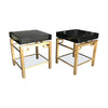 STUNNING PAIR OF GUY LEFEVRE BLACK LACQUER SIDE TABLES