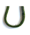 STUNNING LARGE FRAMED GREEN BEADED SNAKE MADE BY WW1 TURKISH PRISONERS OF WAR