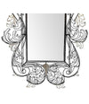STUNNING WIRE FRAMED MIRROR BY ANACLETO SPAZZAPAN FINISHED IN BLACK AND GOLD