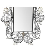 STUNNING WIRE FRAMED MIRROR BY ANACLETO SPAZZAPAN FINISHED IN BLACK AND GOLD