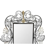 STUNNING WIRE FRAMED MIRROR BY ANACLETO SPAZZAPAN FINISHED IN BLACK AND GOLD