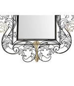 STUNNING WIRE FRAMED MIRROR BY ANACLETO SPAZZAPAN FINISHED IN BLACK AND GOLD