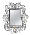 STUNNING WIRE FRAMED MIRROR BY ANACLETO SPAZZAPAN FINISHED IN BLACK AND GOLD