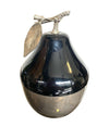 SWISS CHROMED AND BLACK PEAR SHAPED ICE BUCKET BY FREDDOTHERM WITH LEAF HANDLE