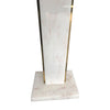 SOLID CARRARA PINK MARBLE AND BRASS FLOOR LAMP BY MAURO MARTINI