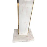 SOLID CARRARA PINK MARBLE AND BRASS FLOOR LAMP BY MAURO MARTINI