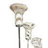 UNUSUAL ITALIAN FLOOR LAMP WITH LARGE MURANO GLASS SHADES