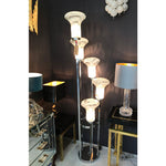 UNUSUAL ITALIAN FLOOR LAMP WITH LARGE MURANO GLASS SHADES