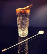 VAL SAINT LAMBERT CRYSTAL AND GOLD LEAF COCKTAIL MIXING JUG