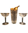 VAL SAINT LAMBERT CRYSTAL AND GOLD LEAF COCKTAIL MIXING JUG